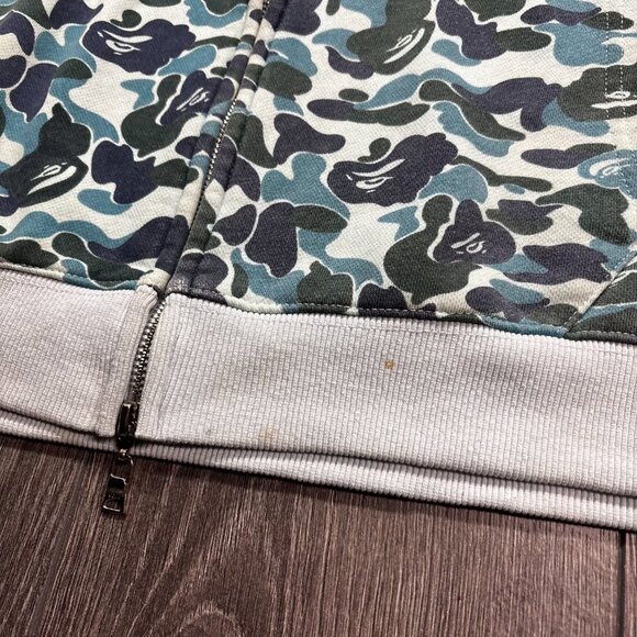 Bape ABC Camo Shark Full Zip Hoodie Blue Camo Medium Rare - Picture 3 of 13